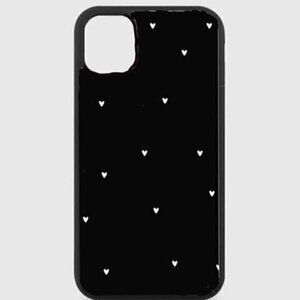 Black hearts phone case